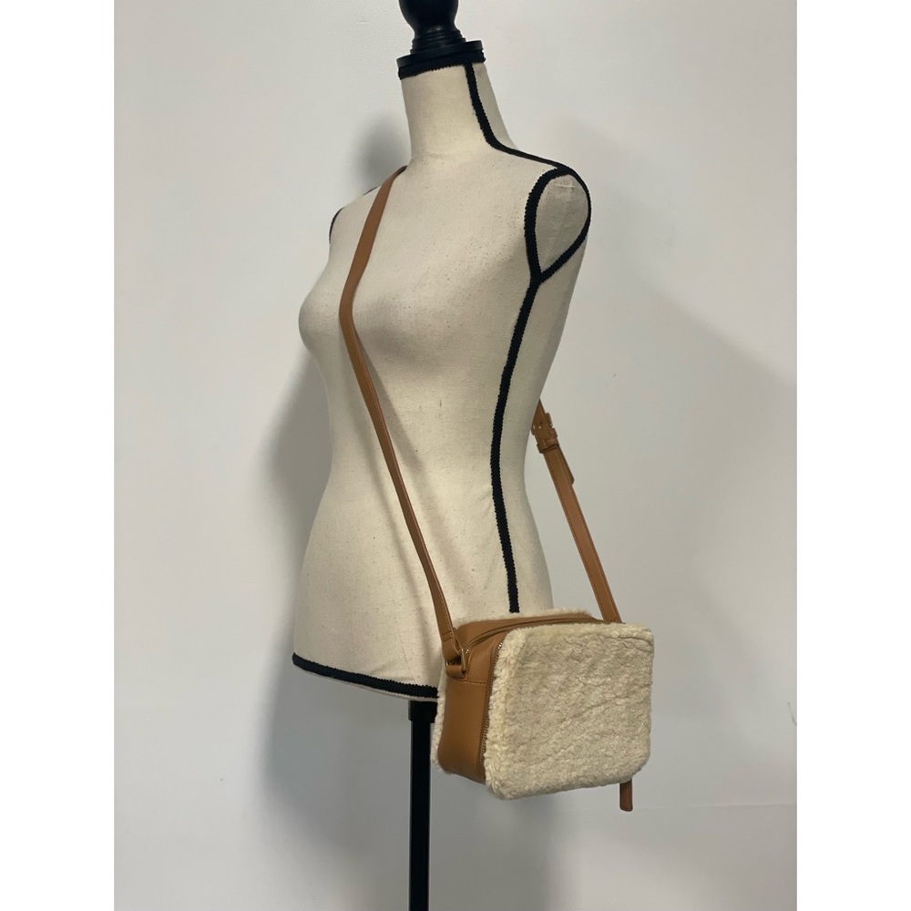 Who What Wear Crossbody Bag Faux Leather Faux Fur